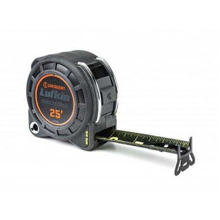 CRESCENT LUFKIN 1.18 in. x 25 ft. Shockforce Night Eye Dual Sided Tape Measure LU389833